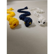3D Boyutlu Düşler Hareketli Eklemli 3D Baskı Yılan Oyuncak Seti 28 cm – 3 Renkli  Tasarım