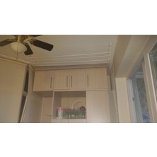 Özbience Pratik Asansörlü Çamaşırlık 6 Çubuklu 140 cm Metal Aksamlı