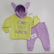 Kulaklı Bunny Kapüşonlu Ikili Takım 18-24 Ay