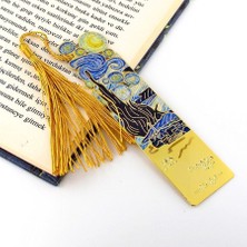 Solfera Vincent Van Gogh Yıldızlı Gece Starry Night Tablo Metal Ayraç Kitap Ayracı  AY085