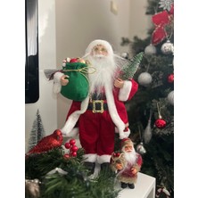 Yeşil Noel Baba Çuvalı 45 Cm, Yılbaşı ve Yeni Yıl Dekorasyonu