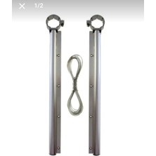 Özbience Dayanıklı Alüminyum Yuvarlak Balkon Çamaşır Askısı, 50'li Set