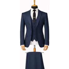 Classics Men Erkek Italyan Kesim Slim Fit Yelekli Takım Elbise - 7503