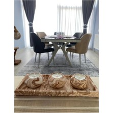 Serenity Haven Şık 3'lü Mumluk Seti, Dekoratif ve Hediye Seçeneği, Tealight Mumlukler Dahil