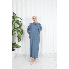 Nisum Moda Zebra Desenli Merserize Elbise