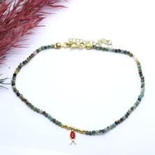 Canka Has Taşlı Gümüş Halhal