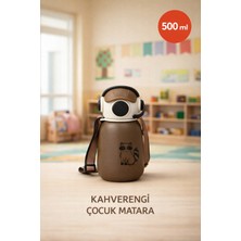 Open Home Concept Coolpet Şapkalı Çelik Termos 500 ml - Kahverengi