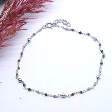 Canka Has Taşlı Gümüş Halhal