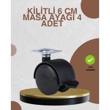 Zero Land Techmrt Kilitli Mobilya Ayağı 6 cm 4’lü Set Zemin Korumalı