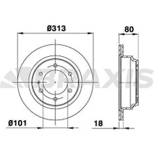 Braxis Arka Fren Dısk Aynası Havalı Frontera A 2.2ı / 2.4ı / 2.3 Td / 2.5 Tds / 2.8td