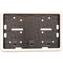 Oto Aksesuarcım Çerçeveli Motor Plakalık Plaka Altlığı Beyaz 17X26 cm