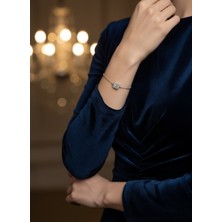 Zarene Silver Kare Işıltı Bileklik 925 Ayar Bileklik
