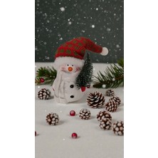 Yılbaşına Özel Kardan Adam Biblo Süs, 13 Cm, Şık Dekorasyon Parçası