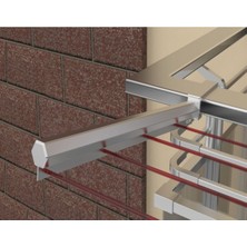 Özbience Alüminyum Balkon Çamaşır Kurutmalığı, 80X30, Dayanıklı ve Pratik Kullanım