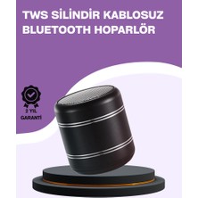 Zero Land Techmrt Silindir Tasarım Mini Bluetooth Hoparlör 10M Çekim Güçlü Bas ve Mikrofonlu