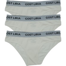 GOST LİRİA - Ivory Kadın Slip  3 lü Paket Ekru
