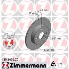 Zimmermann Mtxdpn Arka Fren Aynasi Astra H L67 04-14 Combo C 01-11 Meriva A 03-10 264X10X4DL Dolu