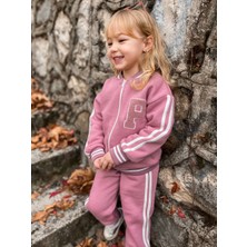 Butik Kız Çocuk %100 Pamuklu Ceketli 2'li Eşofman Takımı