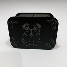 Datatek Köpek Kumbara - Ağaç Işleme -Ceviz Ağacı-Siyah