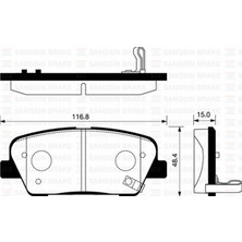 SANGSIN Mtxdpn Arka Balata Disk Hyundai Santafe-Genesis 06- /kia Sorento 09-