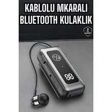 Datatek Kablolu Bluetooth Kulaklık Kulak Içi Stereo Mikrofonlu Dijital Göstergeli