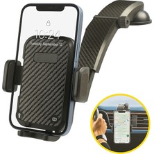 Elsah Araç Telefon Tutucu Vantuzlu, Cam Uyumlu, Kenar Sıkıştırmalı Tutucu