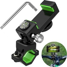 Elsah Bisiklet Motosiklet Uyumlu Telefon Tutucu Pusulalı, Kıskaçlı