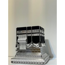 Üç Boyutlu Kabe Maketi Gümüş Renkli, Detaylı ve Şık Tasarım