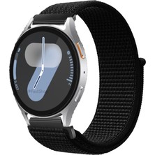 MMP Shop Samsung Galaxy Watch 4 5 6 7 Fe 40 44MM Classic 42 46 47MM Uyumlu Hasır Örgü Spor Cırtlı Kordon