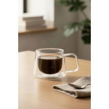 Heredot 120 ml Çift Cidarlı Cam Kahve Espresso Bardağı MIT1282