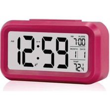 Kaia Işıklı Dereceli Masa Ofis Saati Alarmlı Termometre Takvim Çalar Saat