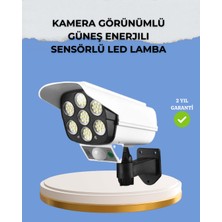 Kaia Kamera Görünümlü Solar LED Lamba Hareket Sensörlü Uzaktan Kumandalı Bahçe Duvar Aydınlatması