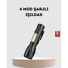 Kaia Profesyonel 4 Modlu Şarjlı El Feneri | 1300 Mah Batarya | Cree LED Teknolojisi