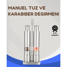 Kaia Paslanmaz Çelik Tuz ve Kararbiber Öğütücü - Şeffaf Akrilik Hazne