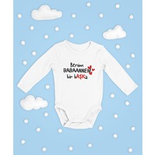 Sevbano Benim Babaannem Bir Başka ! Yazılı Pamuklu Yumuşak Unisex Çıtçıtlı Uzun Kollu Body Zıbın