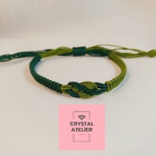 Crystal Atelier Sonsuzluk Figürlü Makrome Bileklik – Unisex Ayarlanabilir El Yapımı Makrome Bileklik - Sonsuzluk Bileklik - Makrome Bileklik - Dostluk Aşk Şans Sembolü Hediyelik Ip Sonsuzluk Bileklik
