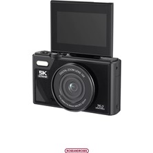 Roseandroses 5k UHD 18X Zoom Dönen Ekran Video Foto Vlog Kamera