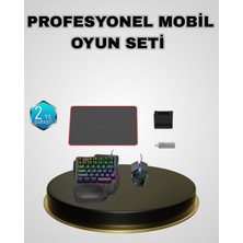 Fantastik Store Mobil Gaming Set Klavye + Mouse + Dönüştürücü 5’li Paket Yüksek Dpı Bluetooth