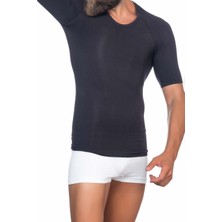 Marsilyan Siyah Mı Emay E1010 Yarım Kol Erkek Korse Atlet