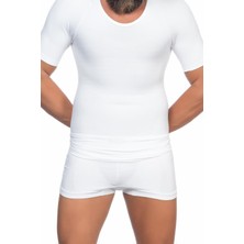 Marsilyan Beyaz Mı Emay E1010 Yarım Kol Erkek Korse Atlet