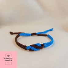 Crystal Atelier Sonsuzluk Figürlü Makrome Bileklik – Unisex Ayarlanabilir El Yapımı Makrome Bileklik - Sonsuzluk Bileklik - Makrome Bileklik - Dostluk Aşk Şans Sembolü Hediyelik Ip Sonsuzluk Bileklik