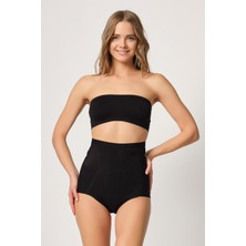 Çamaşır Kenti Siyah Mı Emay 2931 Karın Balen Destekli Slip Lazer Korse