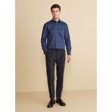 Brooks Brothers Normal Bel Düz Paça Standart Lacivert Erkek Pantolon BBSS25MPT018