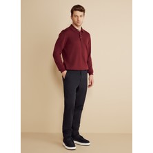 Brooks Brothers Normal Bel Düz Paça Standart Lacivert Erkek Pantolon BBFW25MPT015
