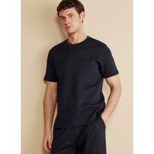 Brooks Brothers Bisiklet Yaka Lacivert Erkek T-Shirt BBFW25MTS001