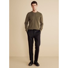 Brooks Brothers Normal Bel Düz Paça Standart Siyah Erkek Pantolon BBFW25MPT011