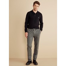 Brooks Brothers Normal Bel Düz Paça Standart Gri Erkek Pantolon BBFW25MPT011