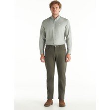 Ted Baker Normal Bel Straight Paça Regular Fit Haki Erkek Pantolon TBMRTR1036