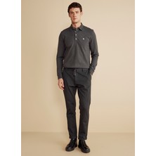 Brooks Brothers Normal Bel Düz Paça Standart Antrasit Erkek Pantolon BBFW25MPT014
