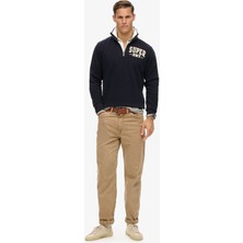 Superdry Gömlek Yaka Lacivert Erkek Sweatshırt M2014088A-98T